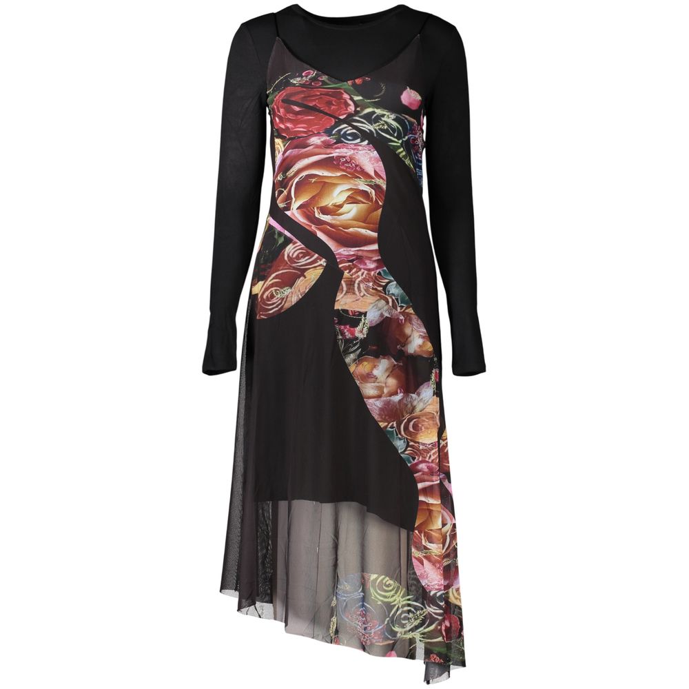 Black Polyester Womens Dress
