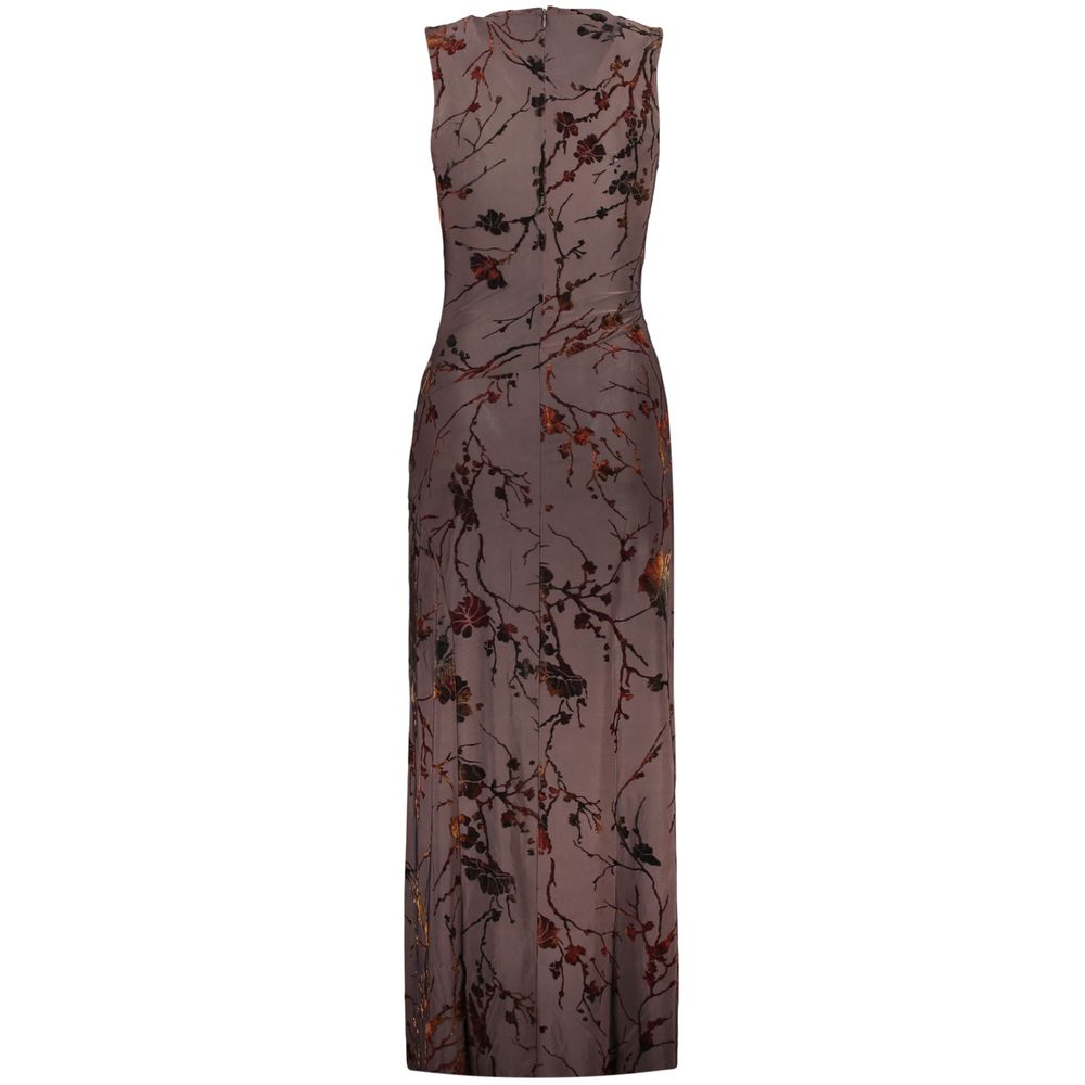 Brown Polyester Women's Dress