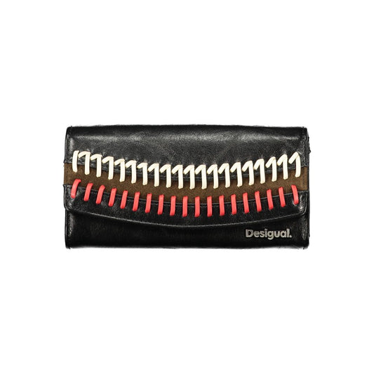Black Polyurethane Women Wallet