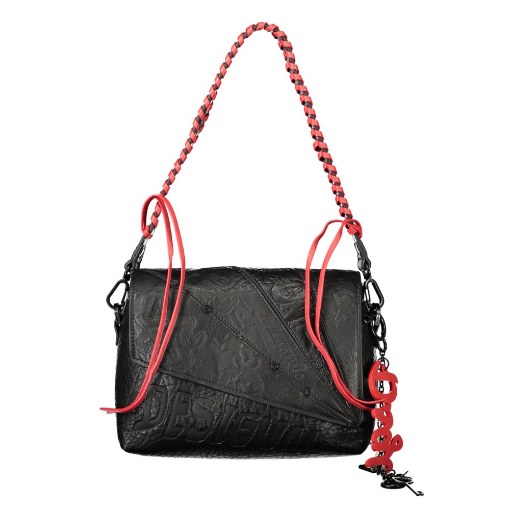 Black Polyurethane Women Bag