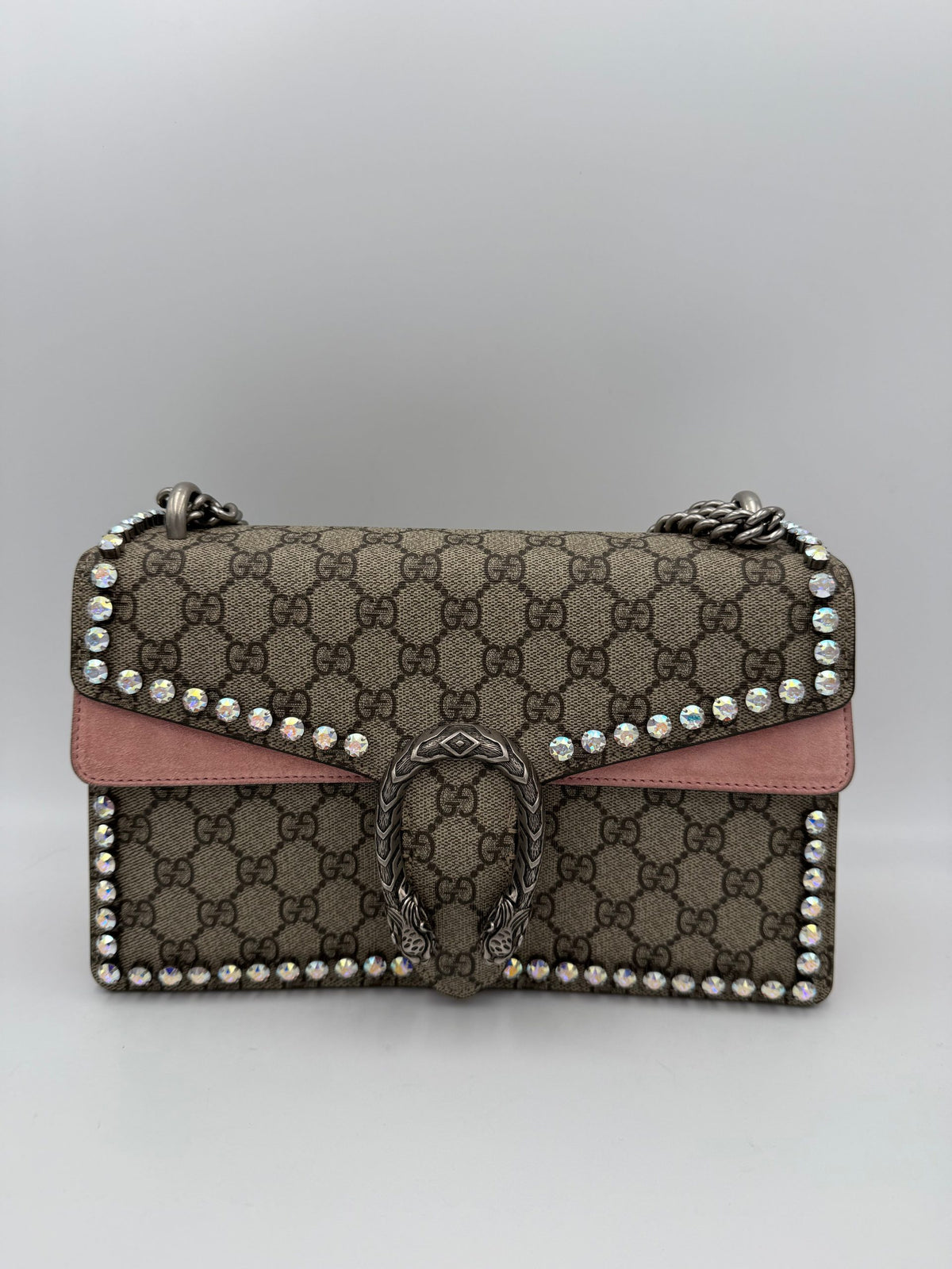 GUCCI DIONYSUS GG Supreme with Diamonds Handbag