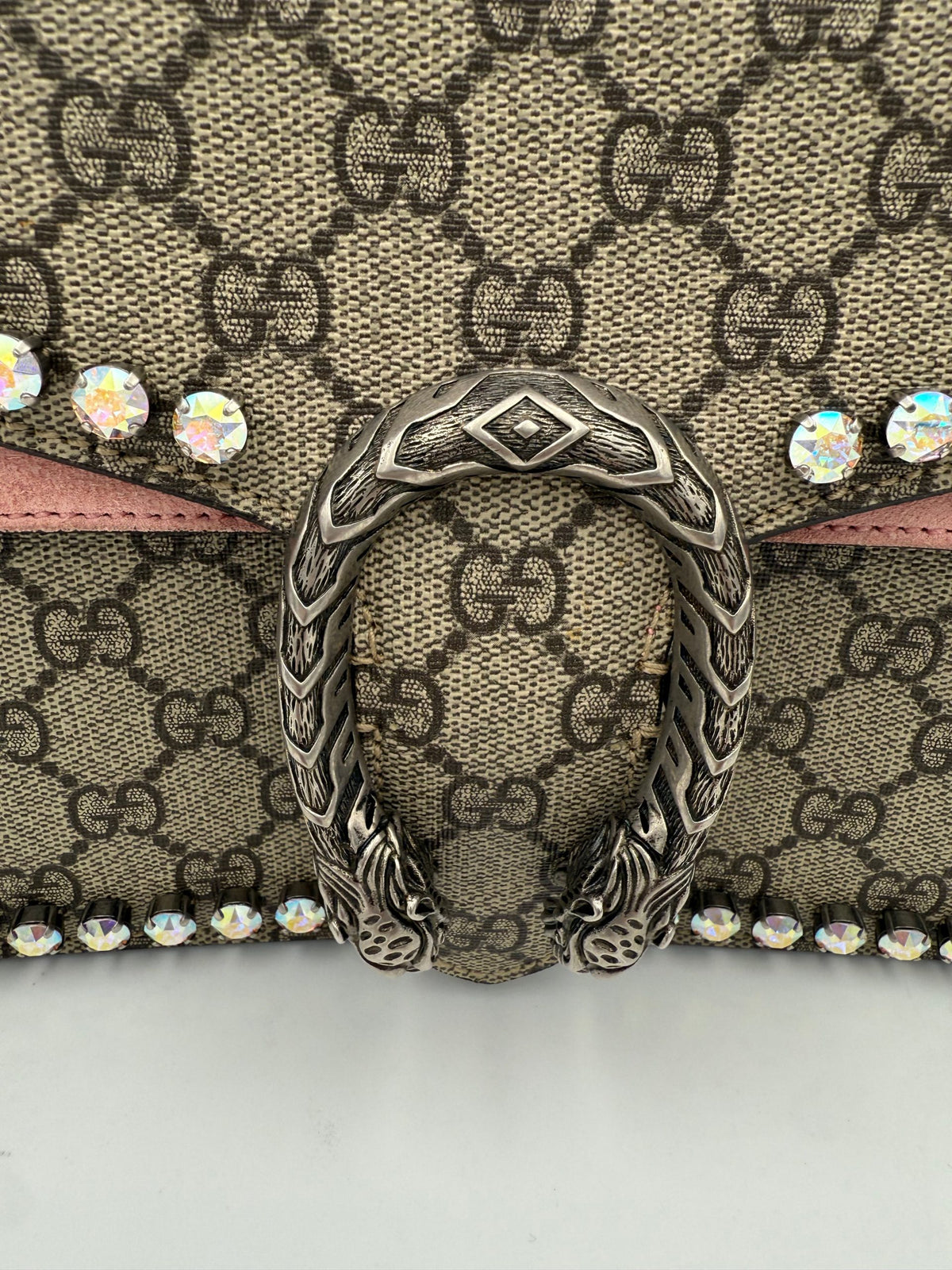 GUCCI DIONYSUS GG Supreme with Diamonds Handbag