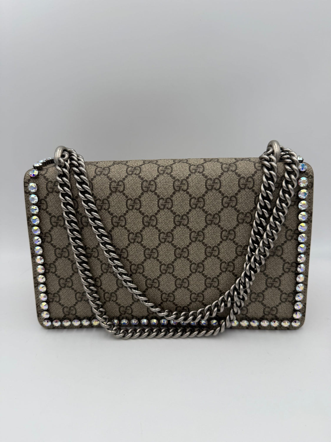 GUCCI DIONYSUS GG Supreme with Diamonds Handbag