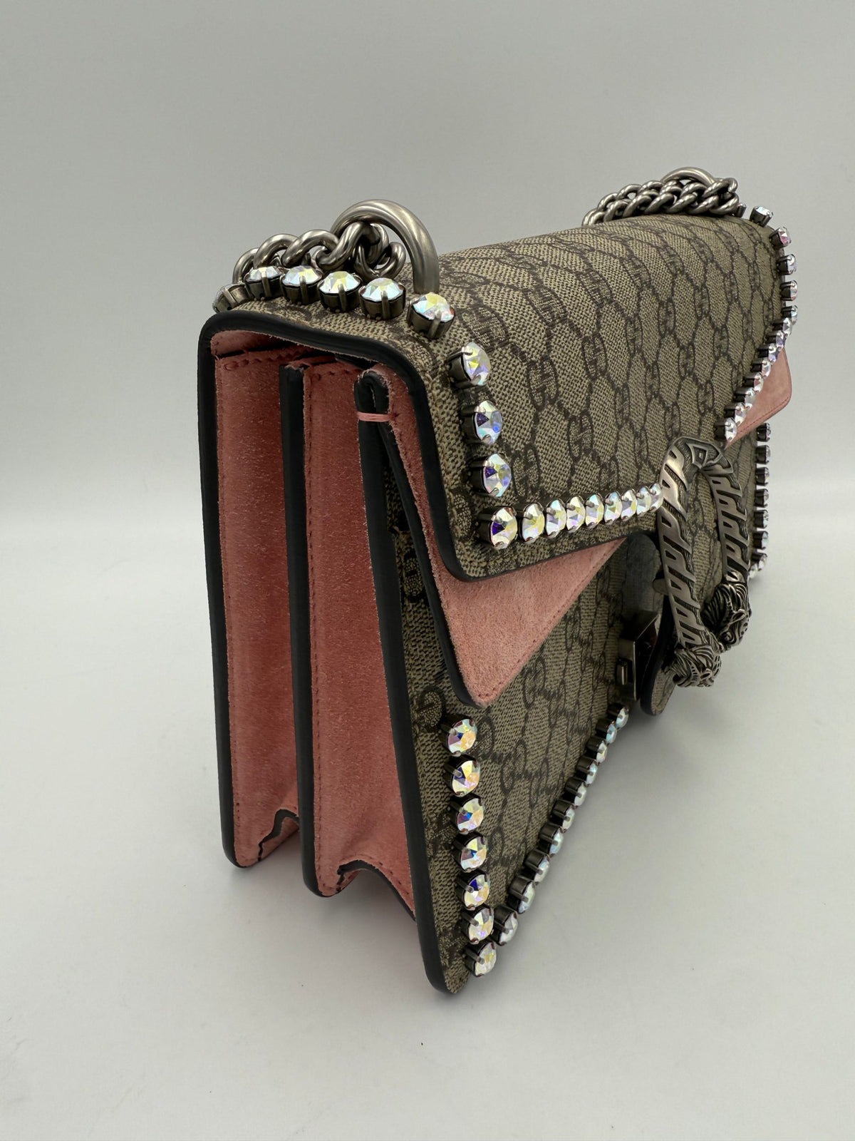 GUCCI DIONYSUS GG Supreme with Diamonds Handbag