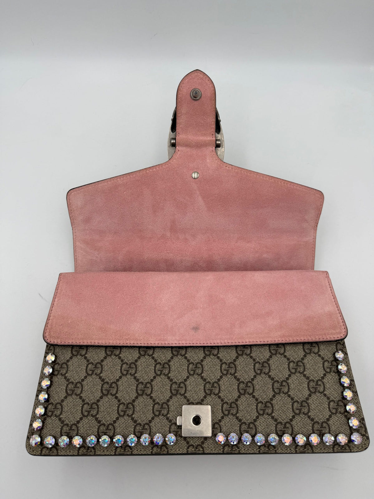 GUCCI DIONYSUS GG Supreme with Diamonds Handbag