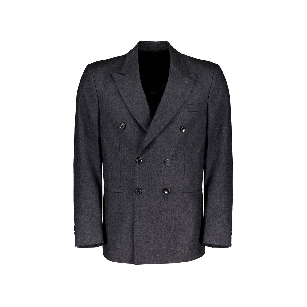 Gray Wool Full-Length Jacket