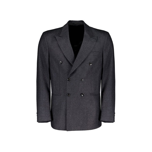 Gray Wool Full-Length Jacket
