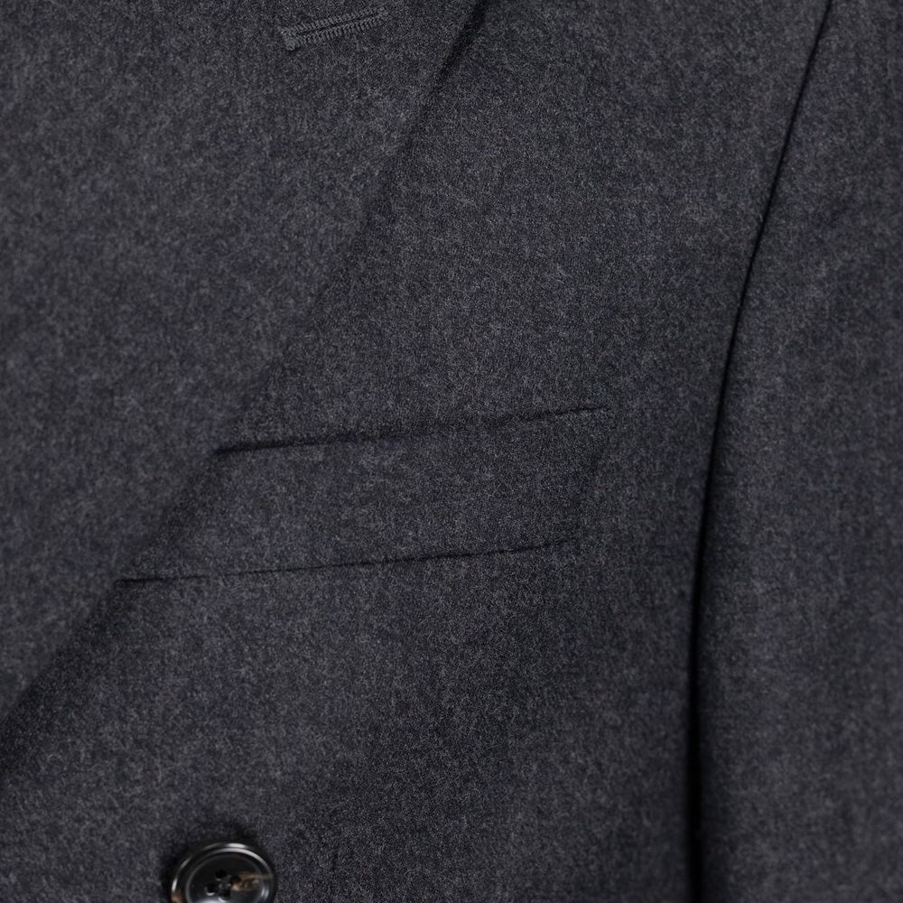 Gray Wool Full-Length Jacket