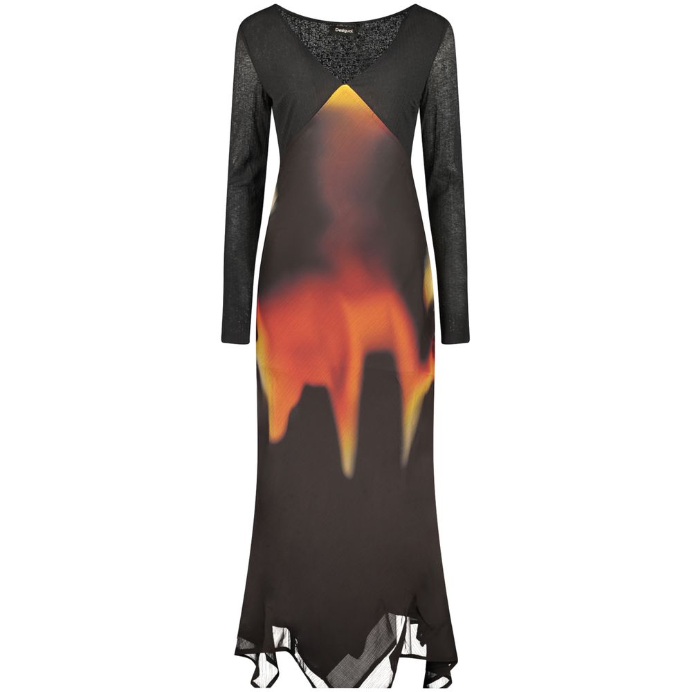 Black Polyester Women's Dress