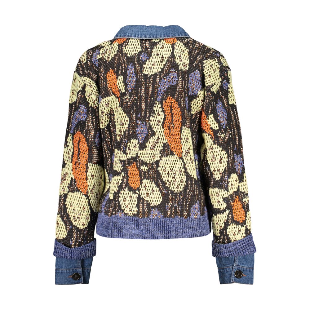 Blue Viscose Women's Sweater