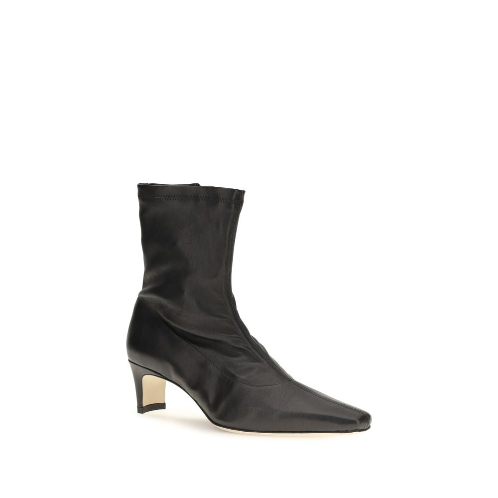 Black Calf Leather Bos Taurus Ankle Boots