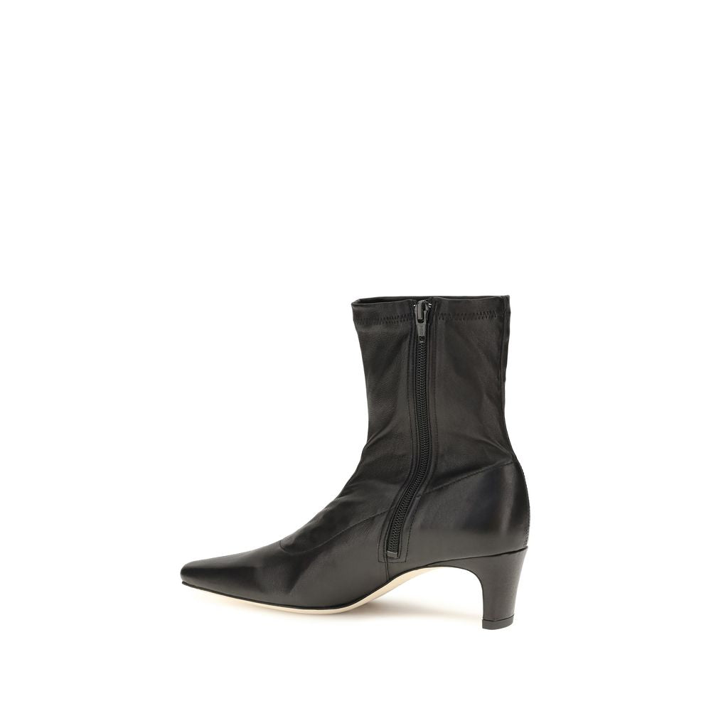 Black Calf Leather Bos Taurus Ankle Boots