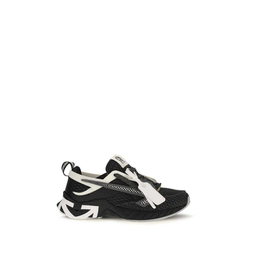 Black Polyester Athletic Sneakers