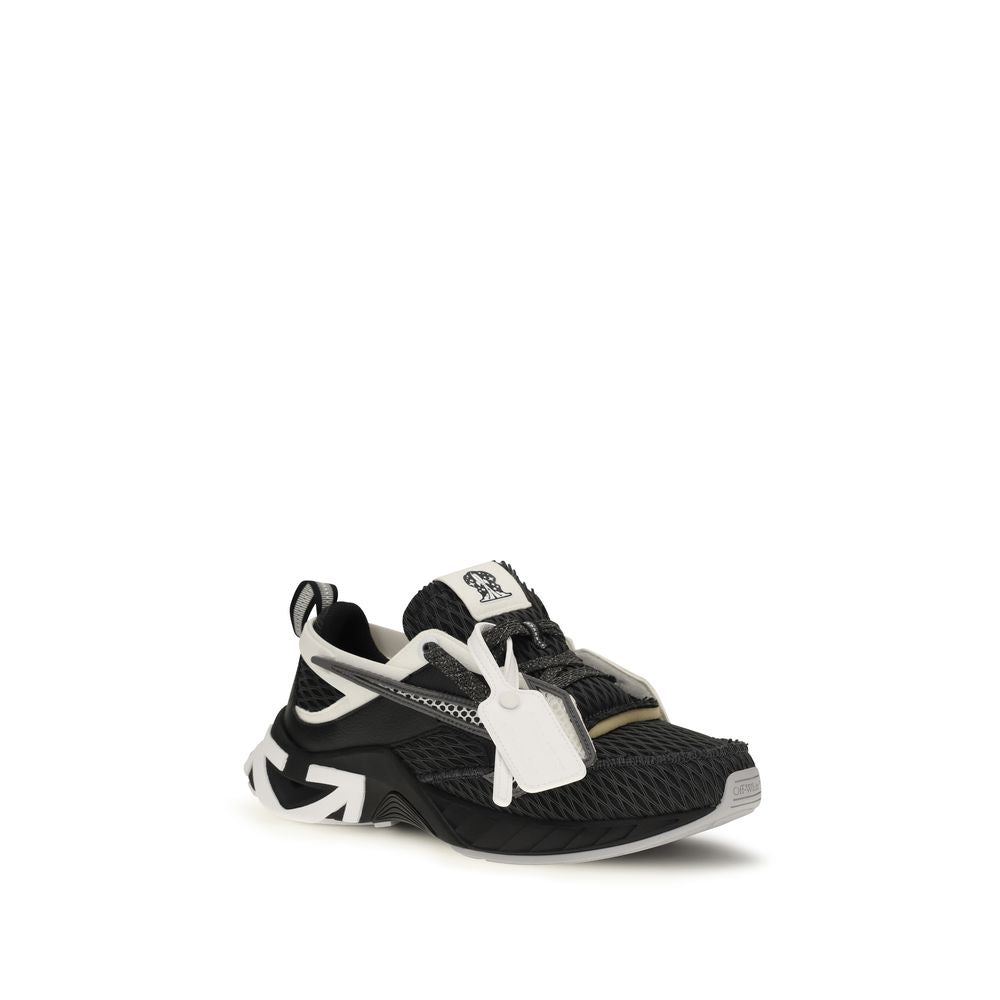 Black Polyester Athletic Sneakers