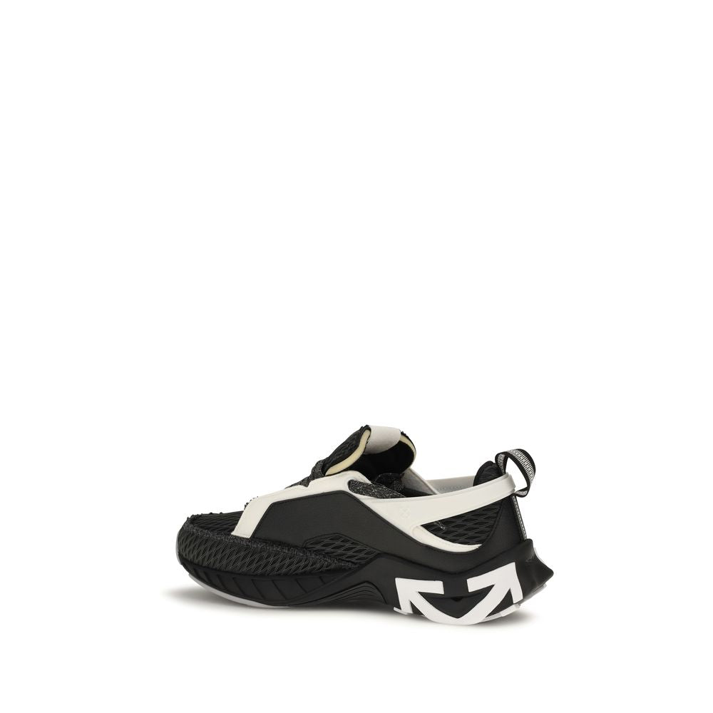 Black Polyester Athletic Sneakers