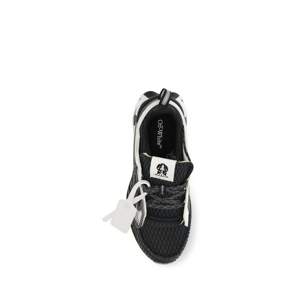 Black Polyester Athletic Sneakers