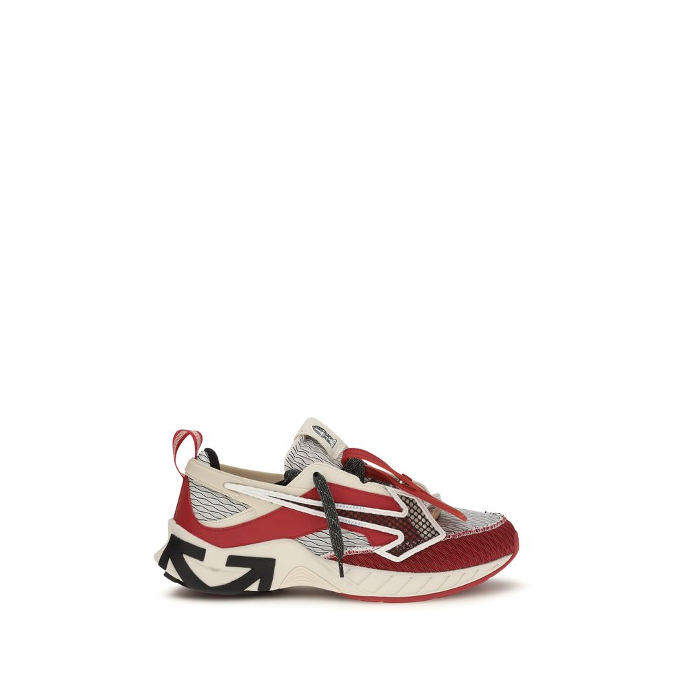 Red Polyester Athletic Sneakers