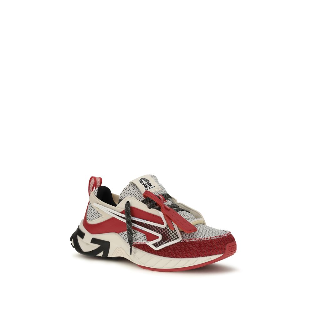 Red Polyester Athletic Sneakers