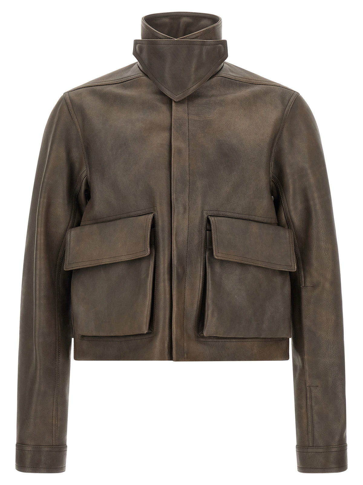 Brown Calfskin Leather Jacket