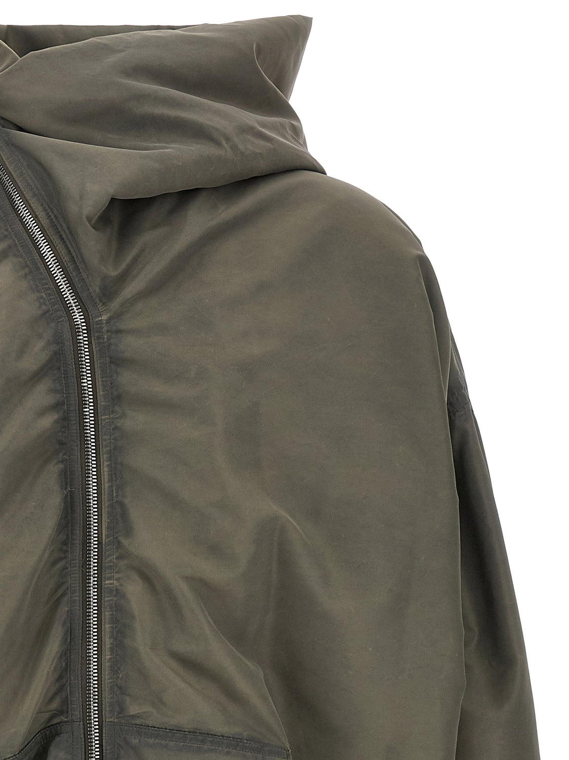 Gray Nylon Shell Jacket
