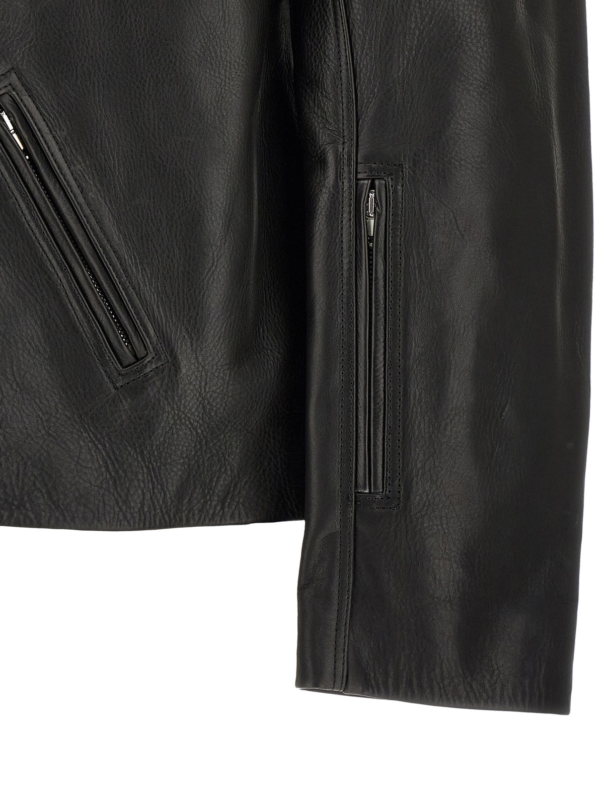 Black Calfskin Leather Jacket