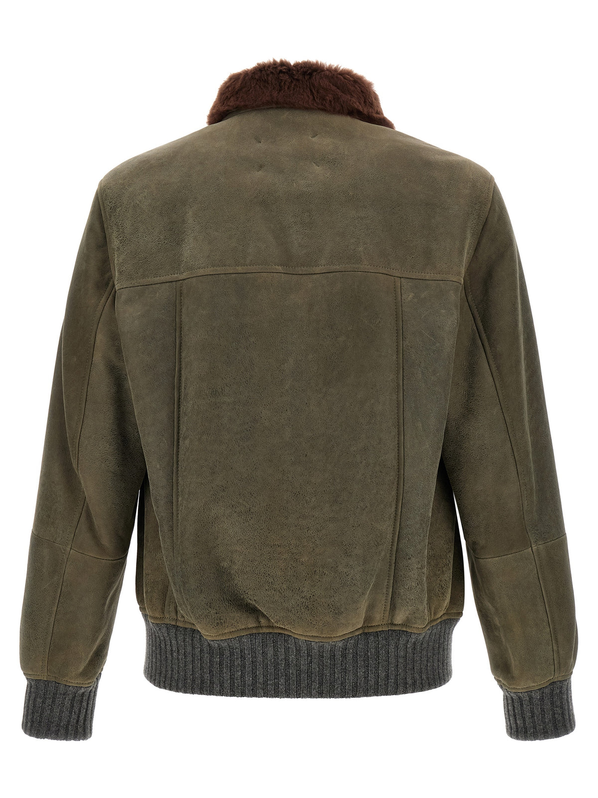 Bicolor Lamb Leather Leather Jacket