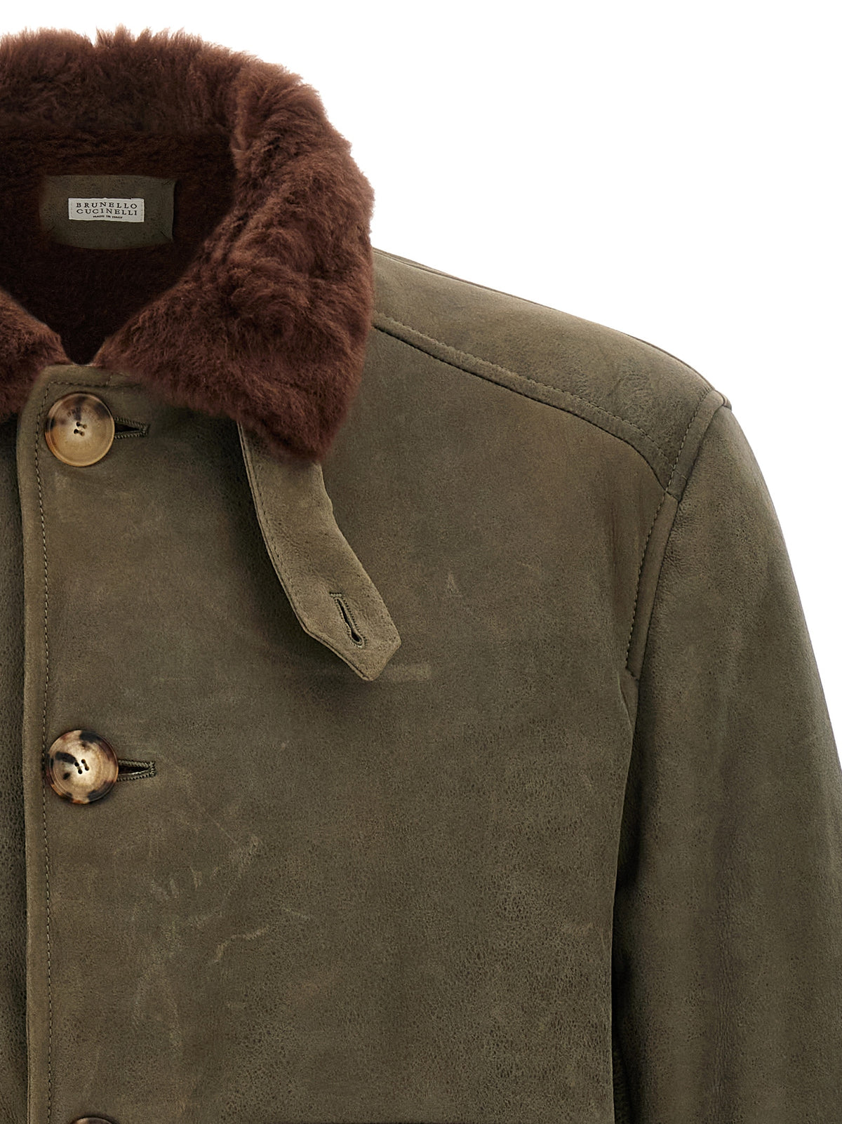 Bicolor Lamb Leather Leather Jacket