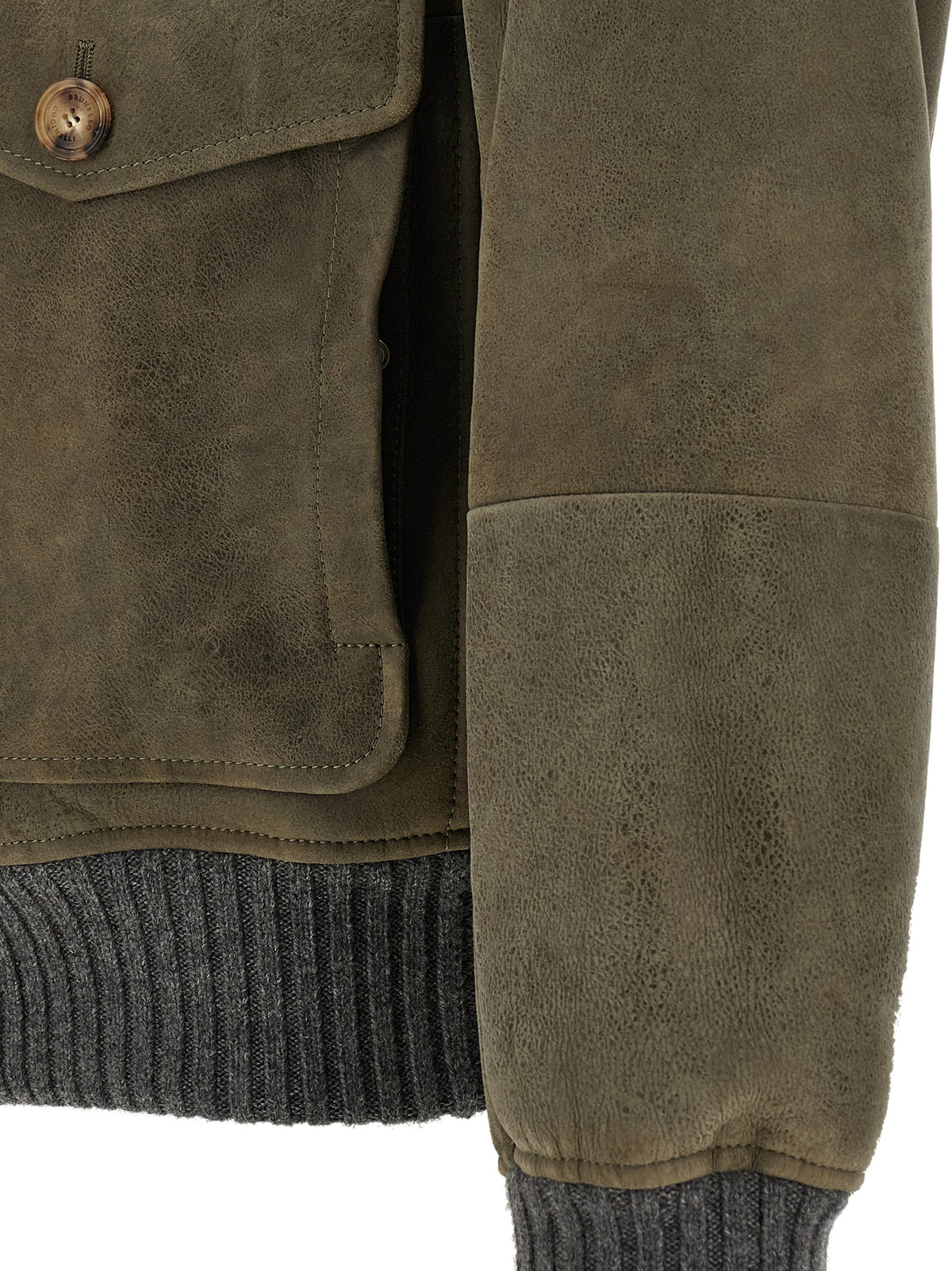 Bicolor Lamb Leather Leather Jacket