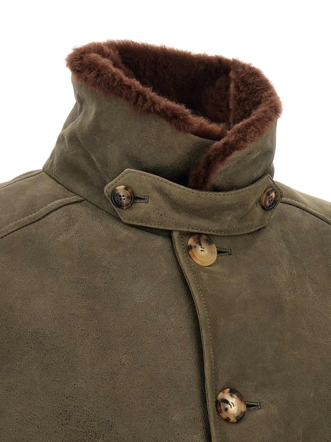 Bicolor Lamb Leather Leather Jacket