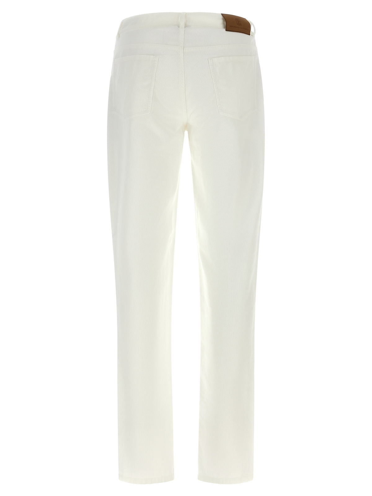 White Cotton Casual Pants