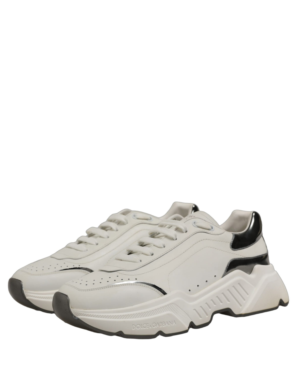 White Silver Daymaster Low Top Sneakers Shoes