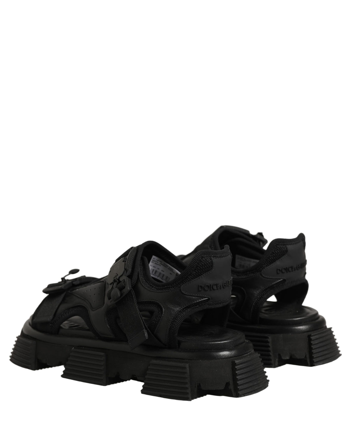 Black Logo Detailed Men Chunky Sandals Shoes