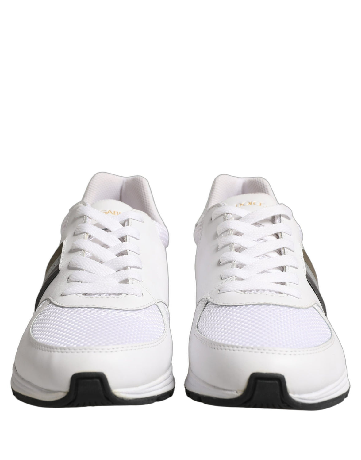 White Leather Mesh Low Top Neb Sneakers Shoes