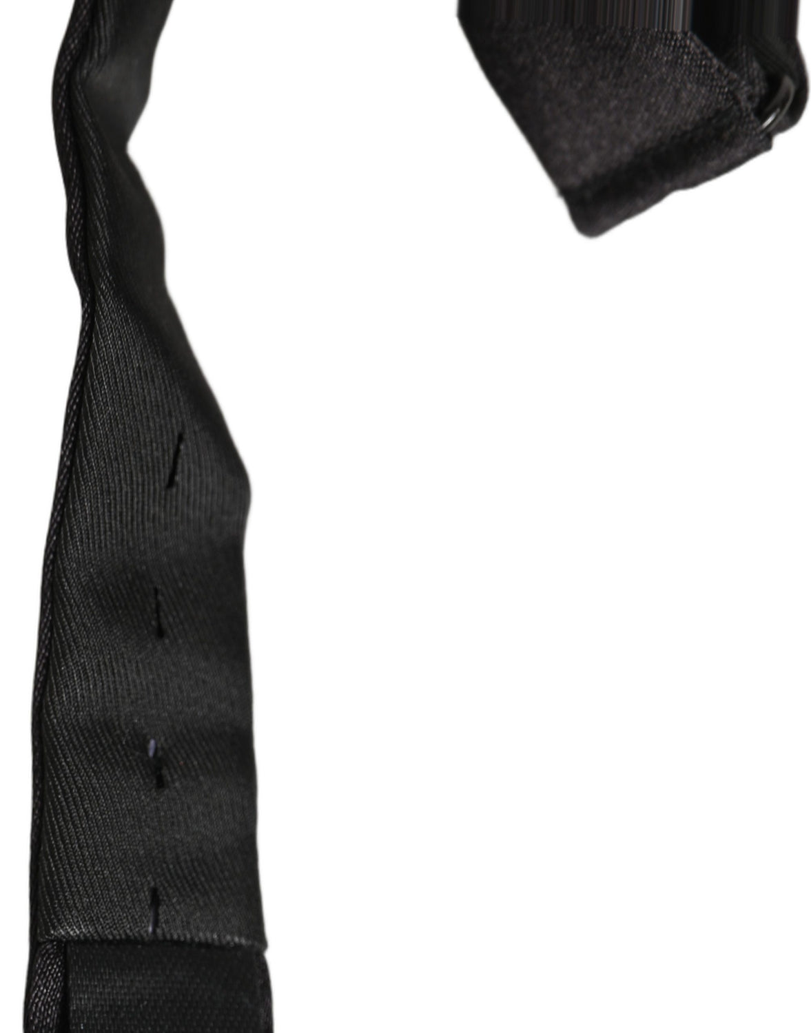 Men Black 100% Silk Adjustable Neck Papillon Bow Tie