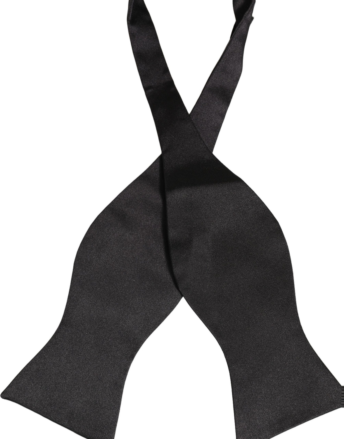 Men Black 100% Silk Adjustable Neck Papillon Bow Tie