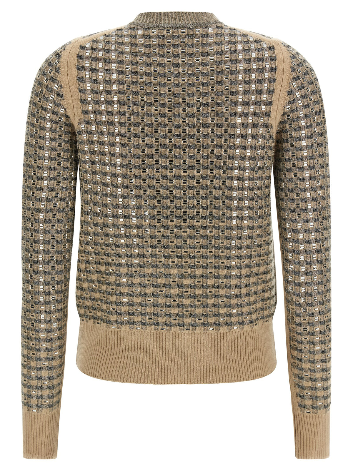 Beige Virgin Wool Cardigan