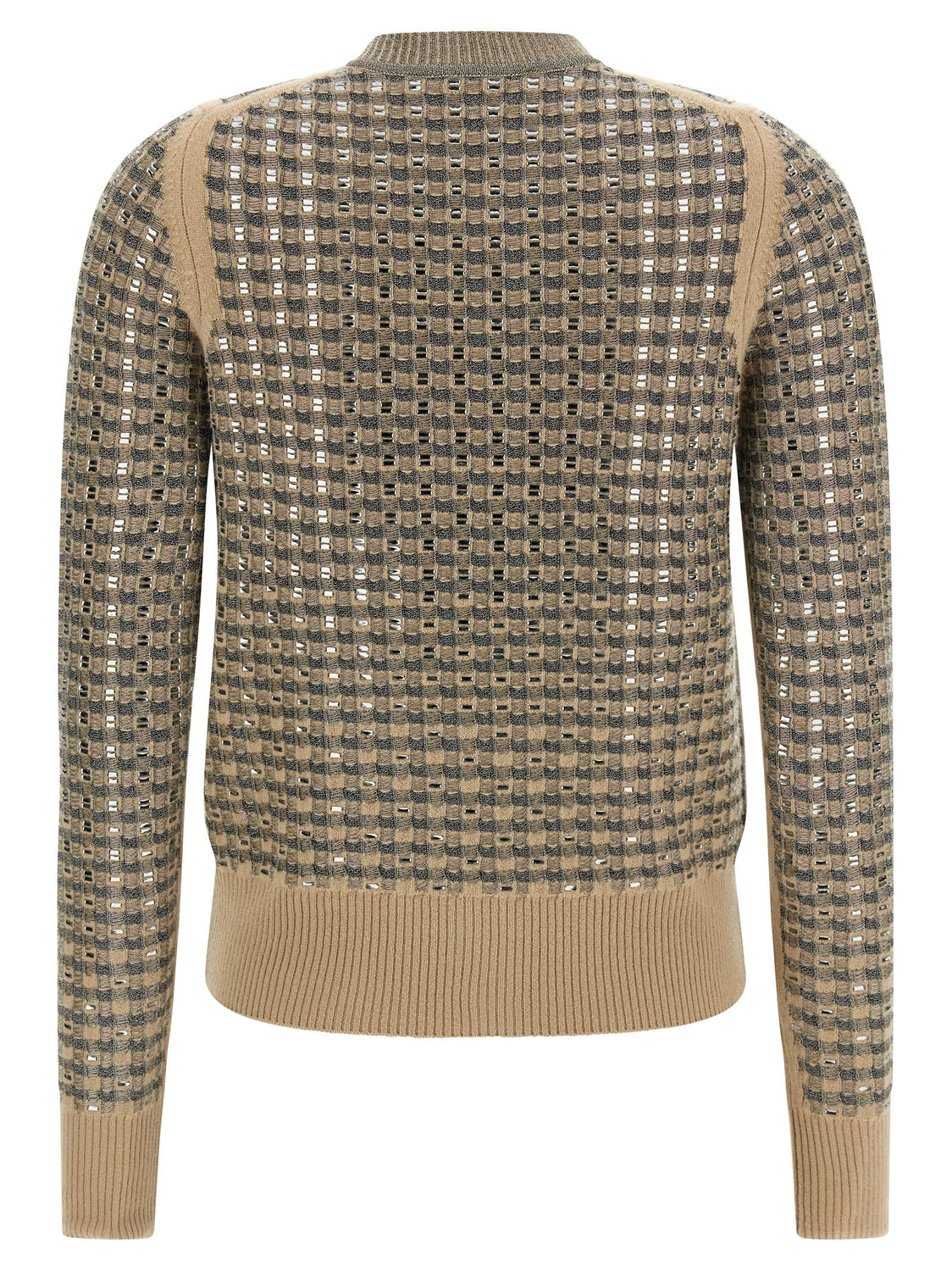 Beige Virgin Wool Cardigan