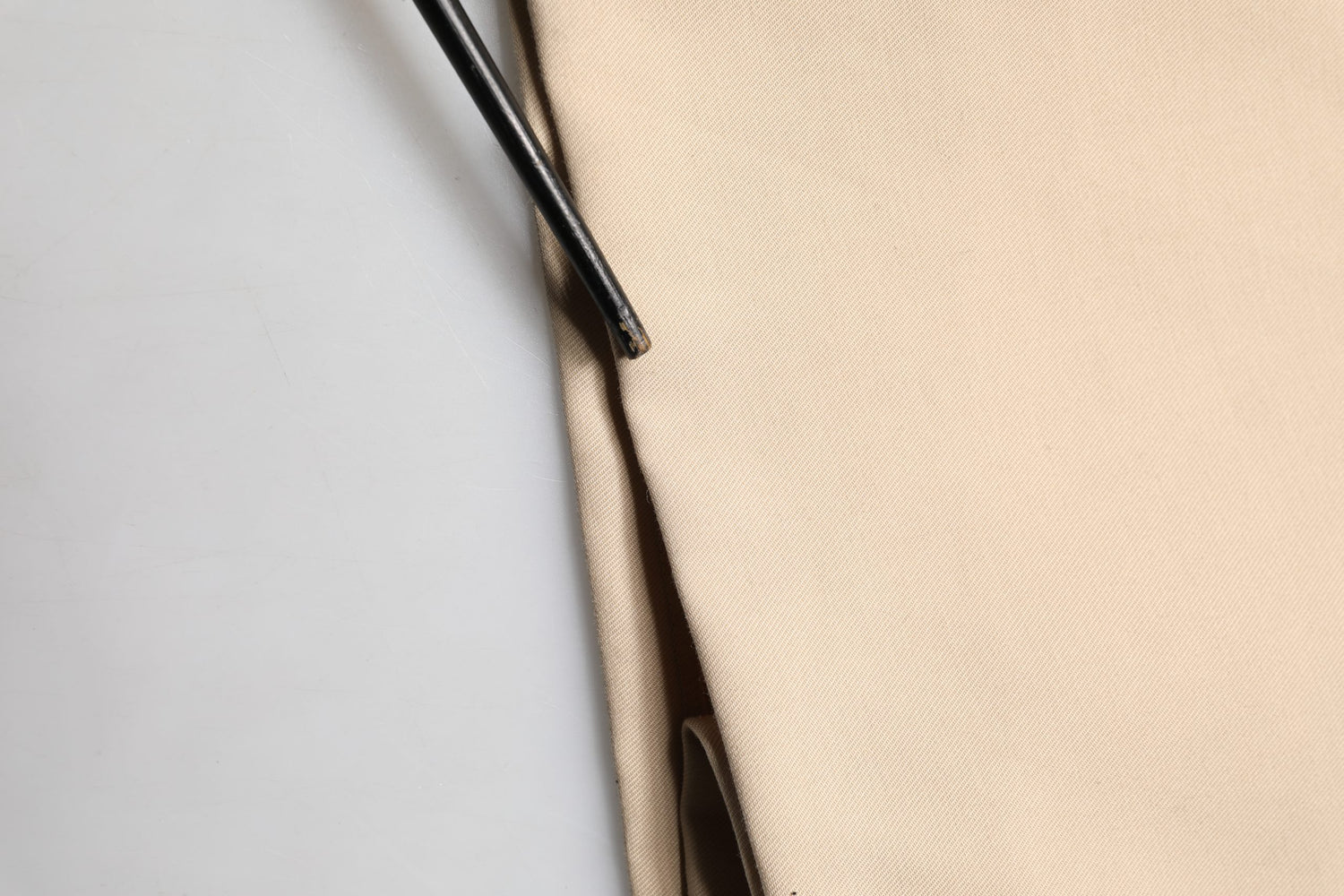 Beige Cotton Straight Men Formal Dress Pants