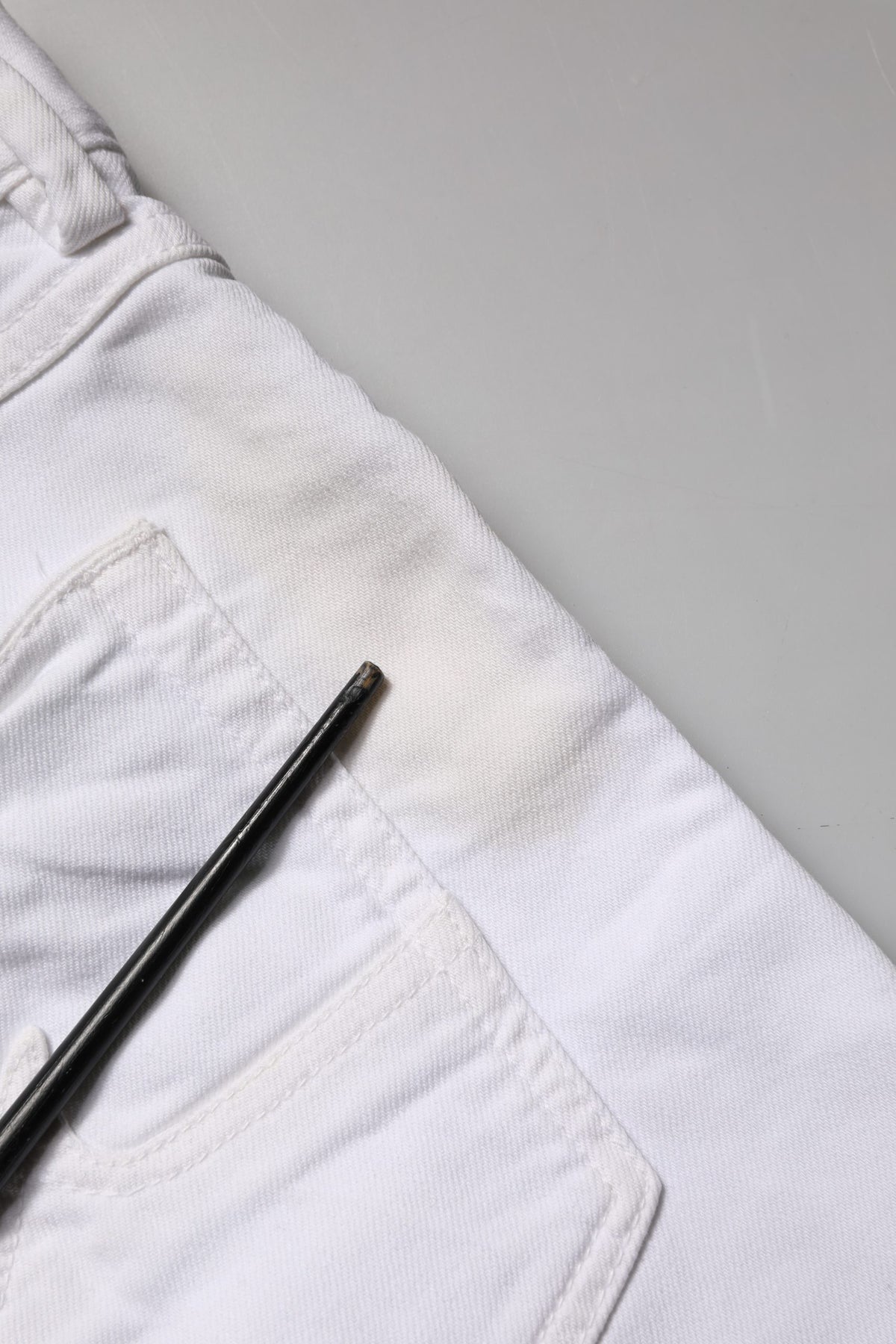 White Skinny Mid Waist Men Denim Trouser Jeans