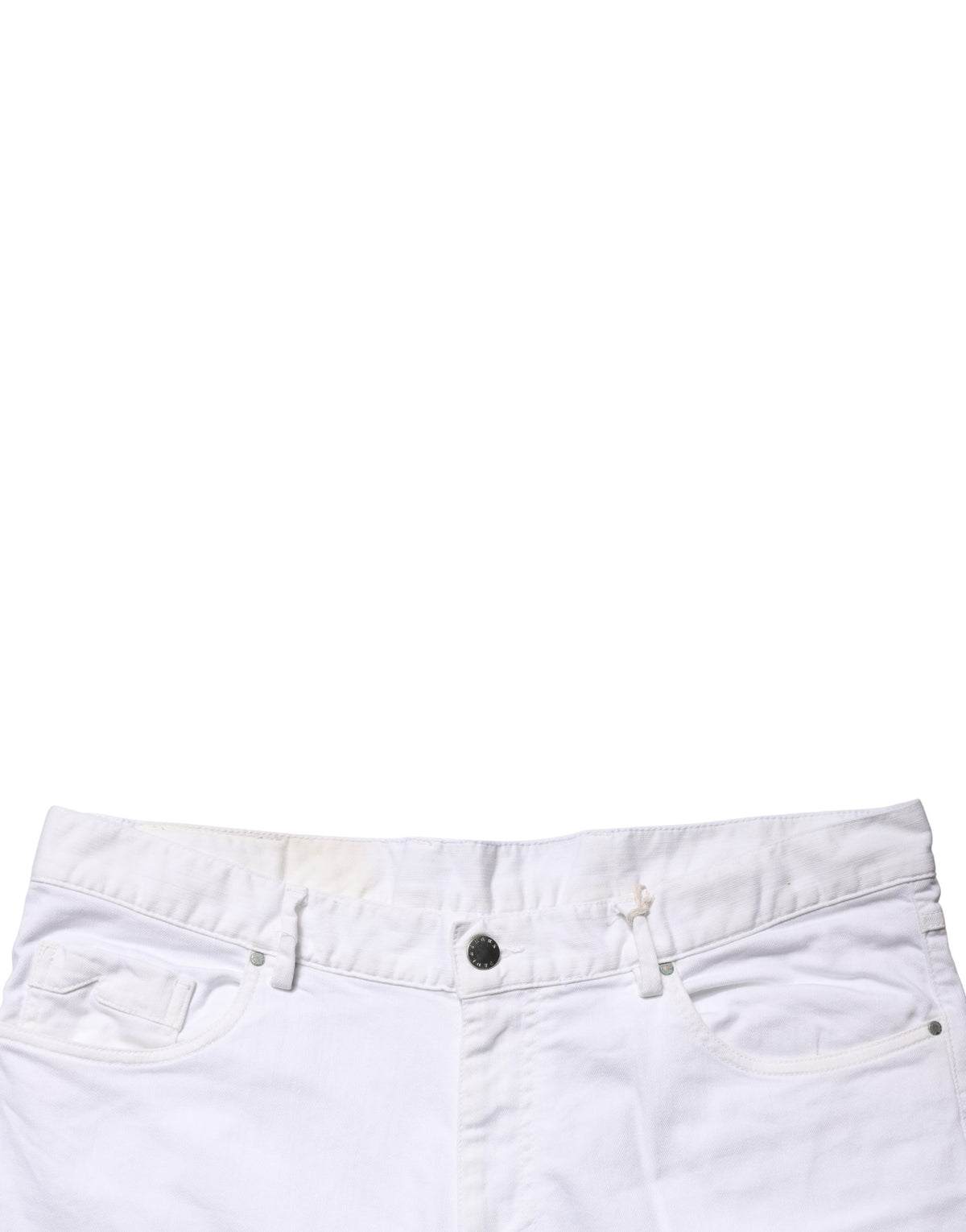 White Skinny Mid Waist Men Denim Trouser Jeans