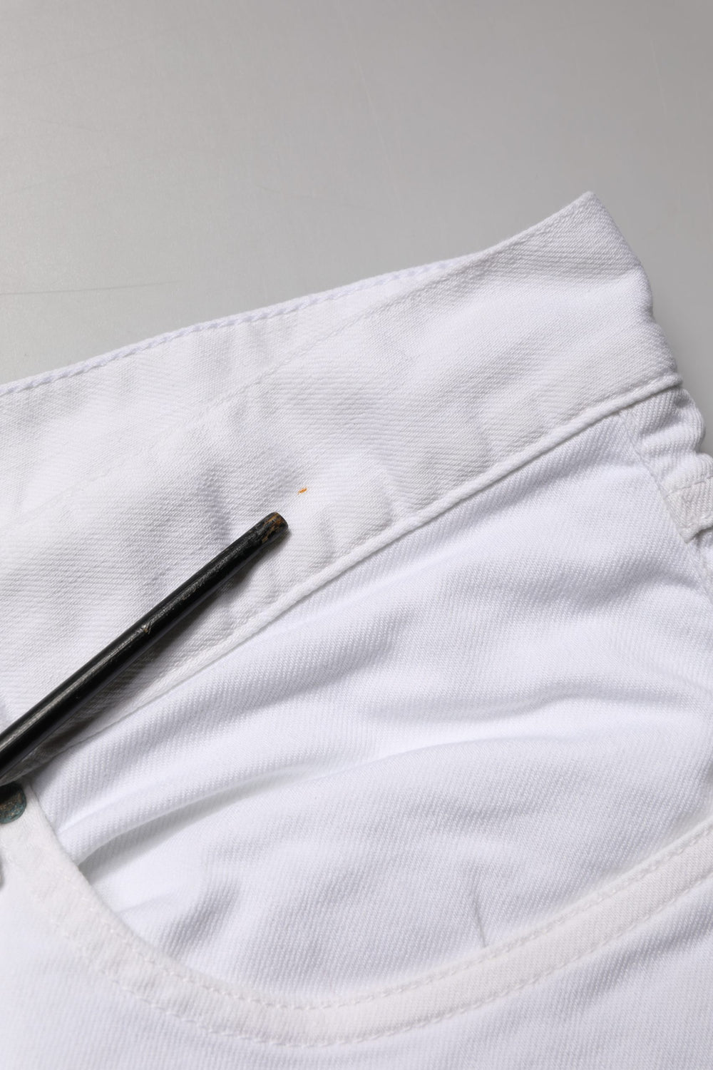 White Skinny Mid Waist Men Denim Trouser Jeans