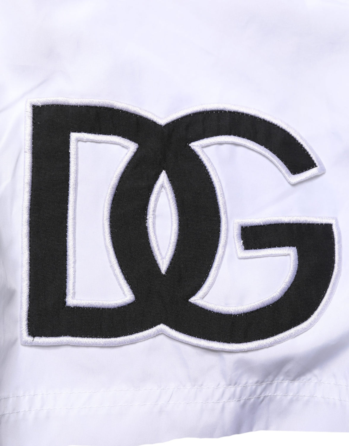 White DG Logo Men Drawstring Shorts Swimwear
