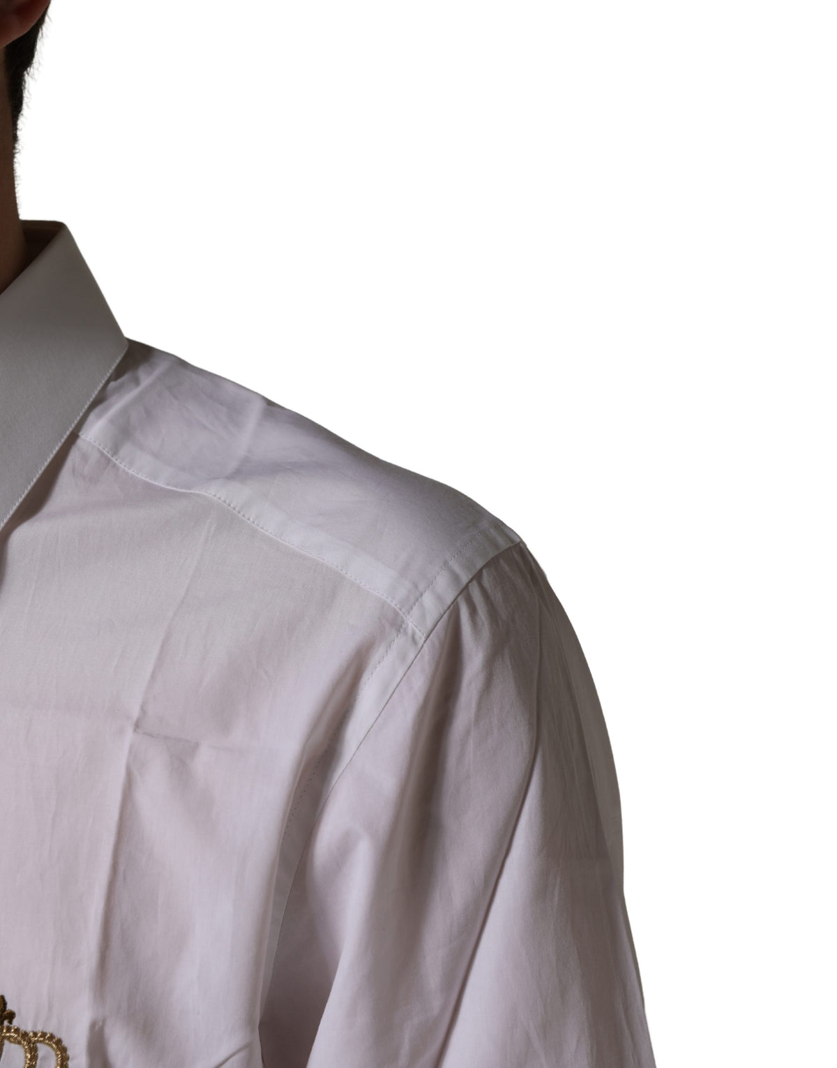 White GOLD Crown Bee Cotton Formal Dress Shirt
