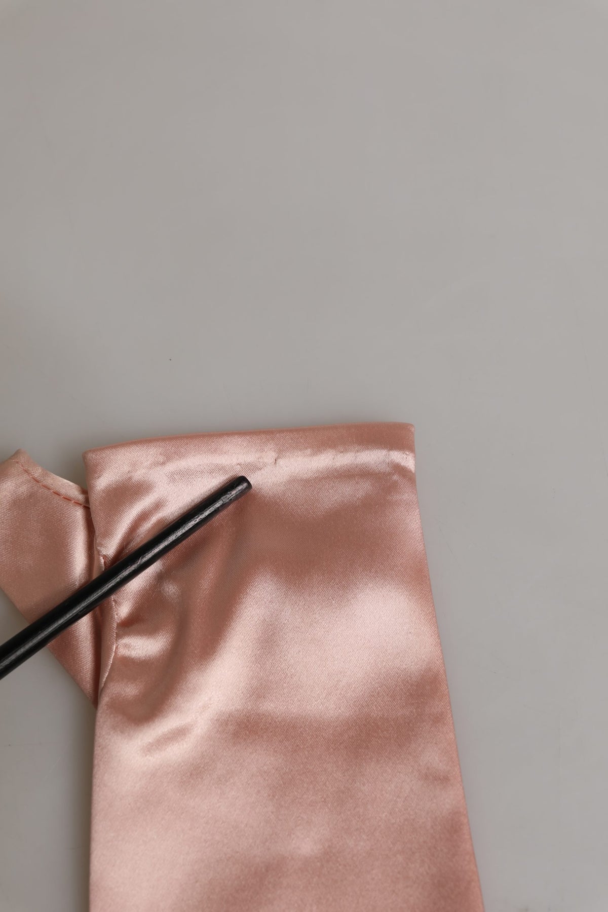 Pink Satin Long Opera Fingerless Gloves