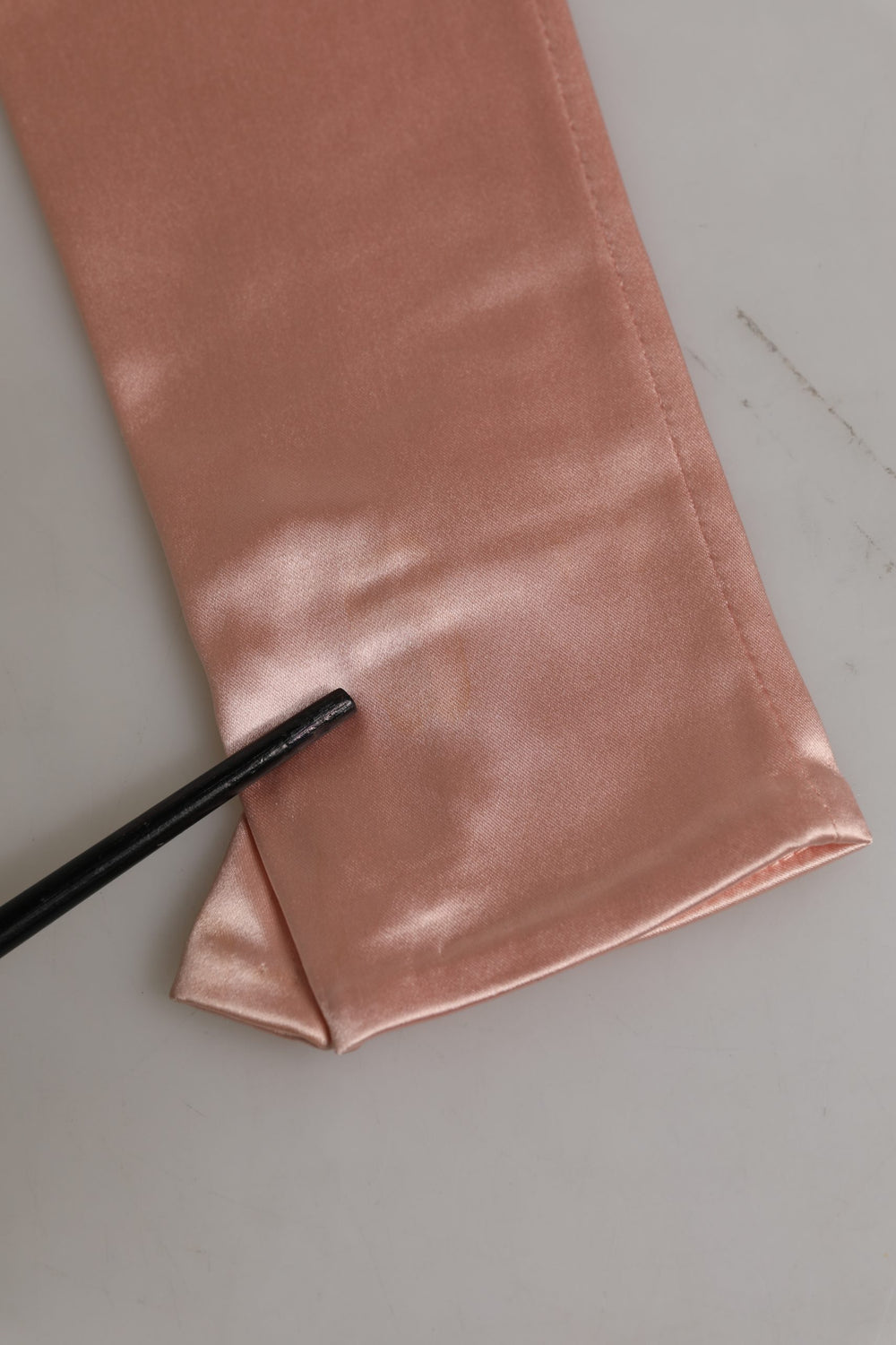 Pink Satin Long Opera Fingerless Gloves