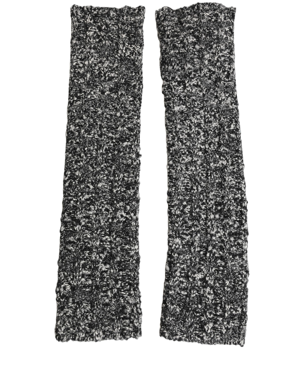 Sleeves Black Wool Blend Knitted Warmer Arm