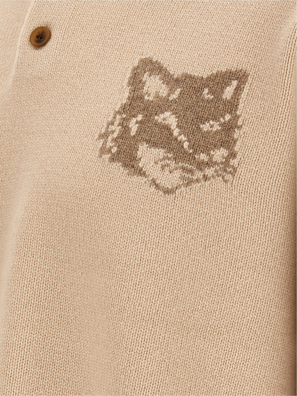 Beige Wool Cardigan