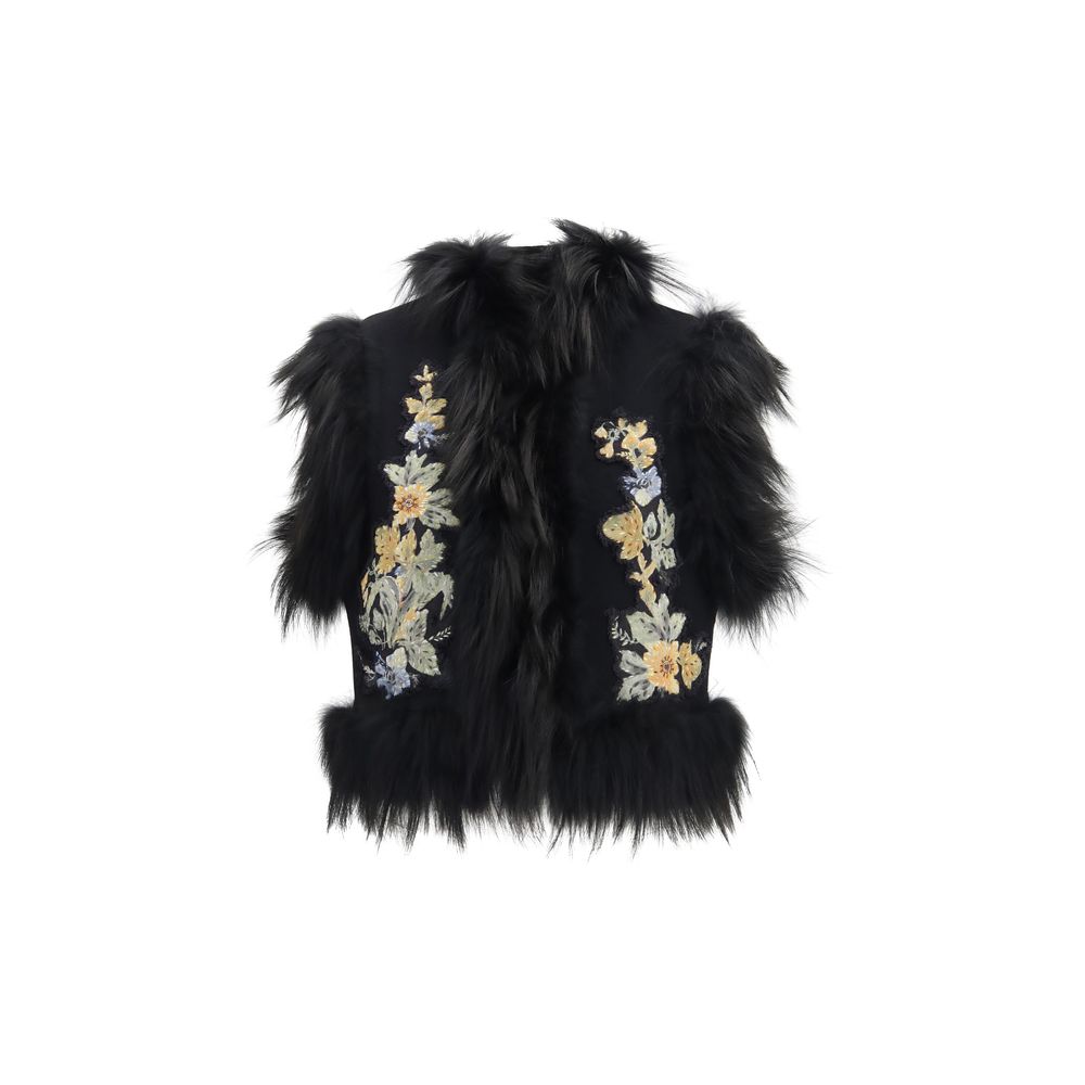 Black Wool Oves Aries Sleeveless Jacket