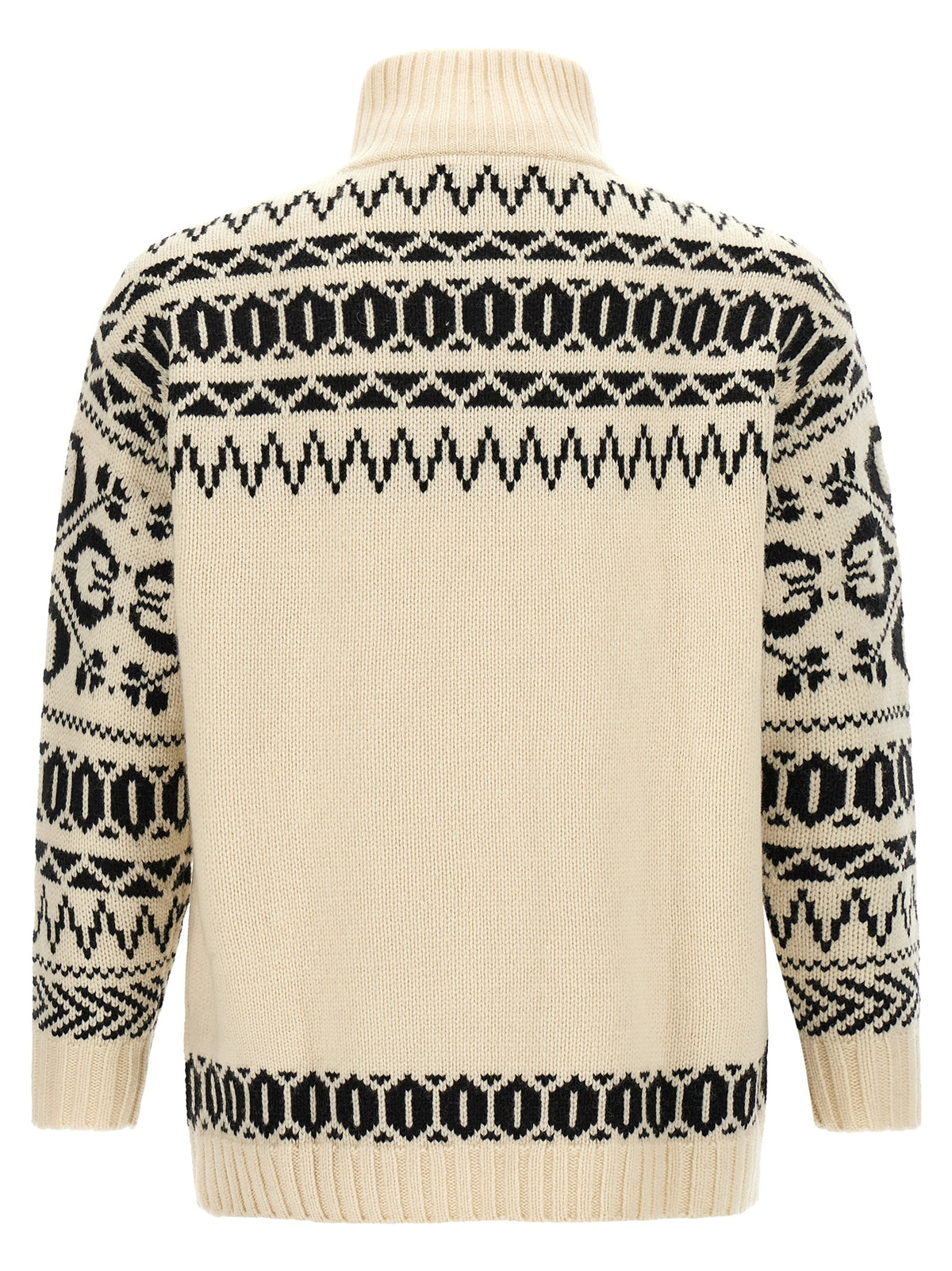 Bicolor Wool Cardigan