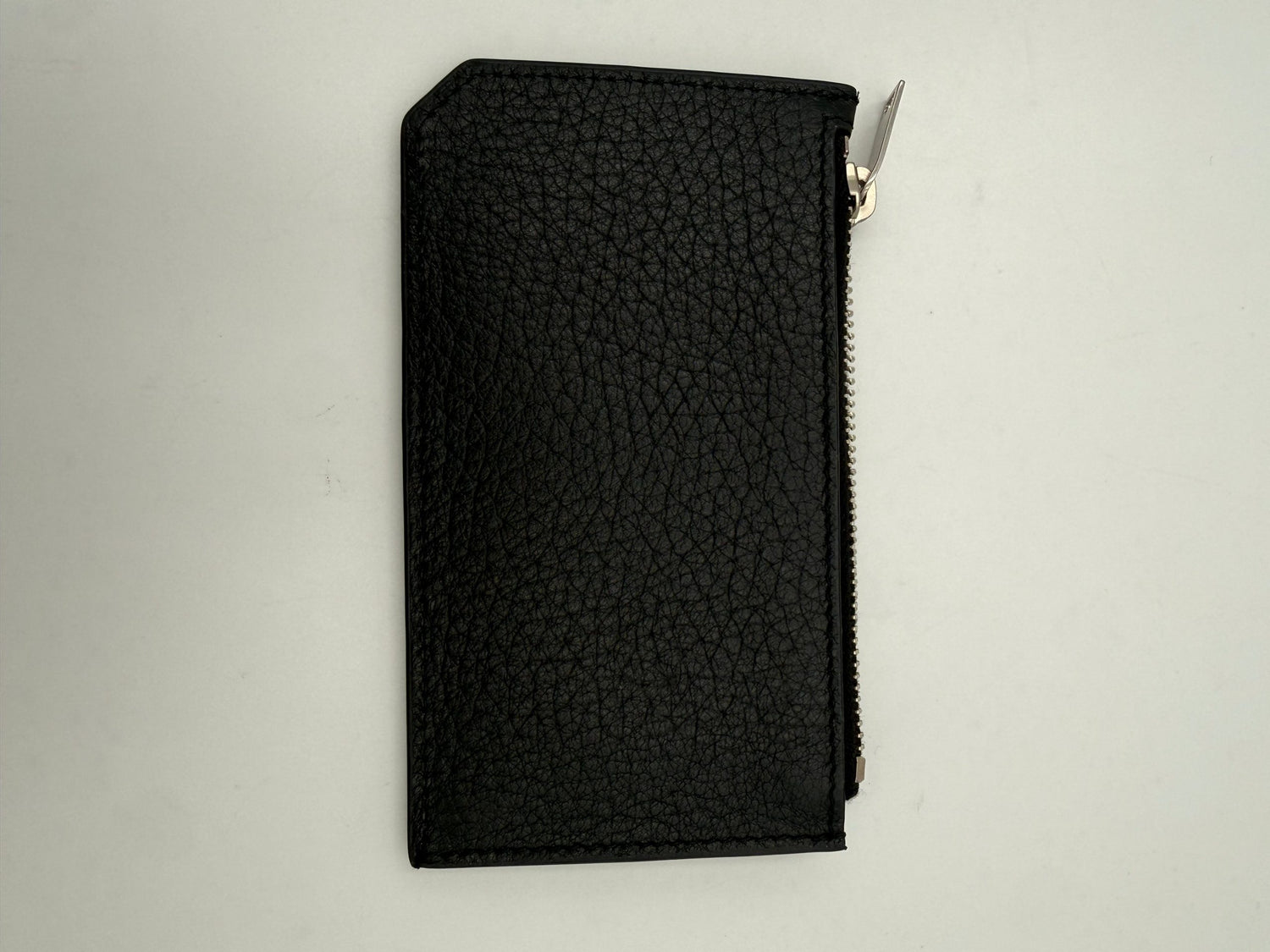 SAINT LAURENT Zip in Deerskin Cardholder